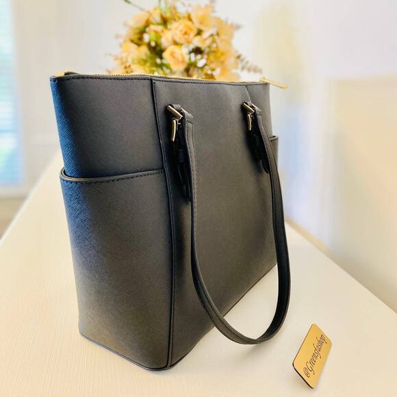 Michael Kors Charlotte Top Zip Tote shoulder bag black - Picture 5 of 10